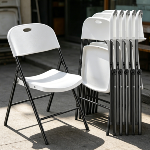 Six-Pack Heavy Duty Plastic Folding Chairs