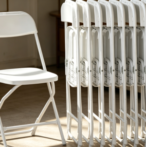 Ten-Pack Stackable Plastic Folding Chairs