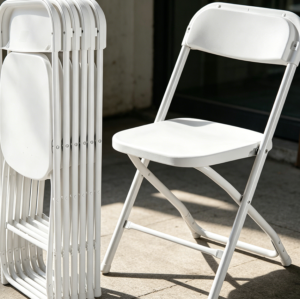 Six-Pack White Stackable Home Office Chairs