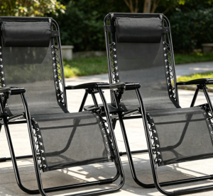 Set of Two Zero Gravity Lounge Chairs