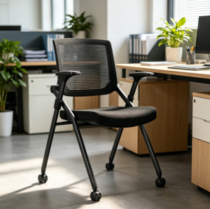 Foldable Mesh Office Chair with Wheels